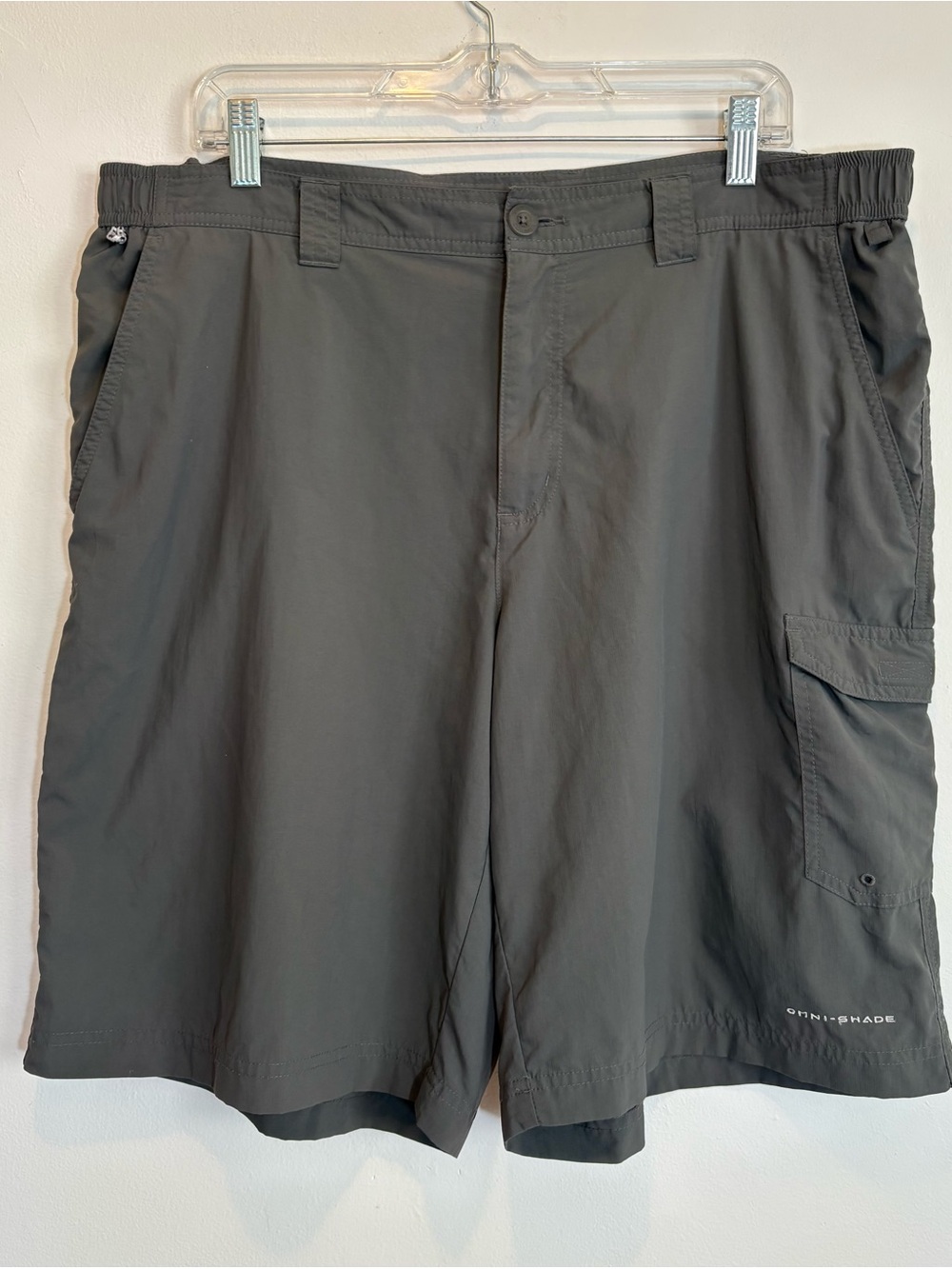Columbia PFG Nylon Cargo Shorts 38 Waist Gray